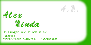 alex minda business card